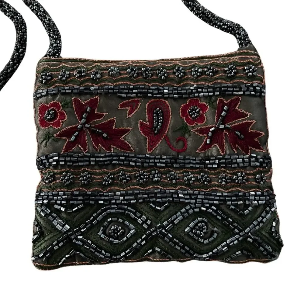 Vintage Hand Beaded Mini Crossbody Purse EUC - Picture 2 of 5